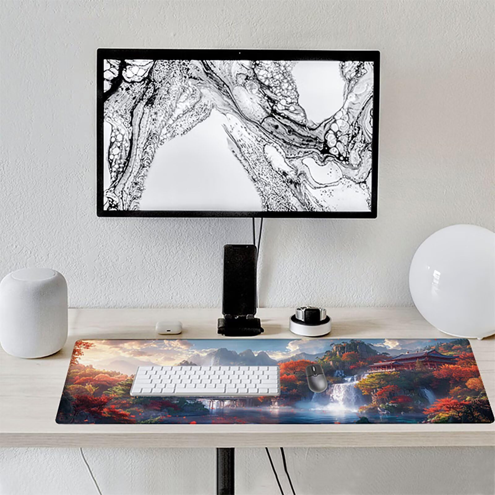 Caer Alfombrilla Ratón Gaming XXL 1500 x 800 mm, Alfombrilla Gaming Amarillo Mousepad con Base de Goma Antideslizante, Impermeable Desk Mat para Teclado y Raton, Accesorios Gaming, Regalos 7-C