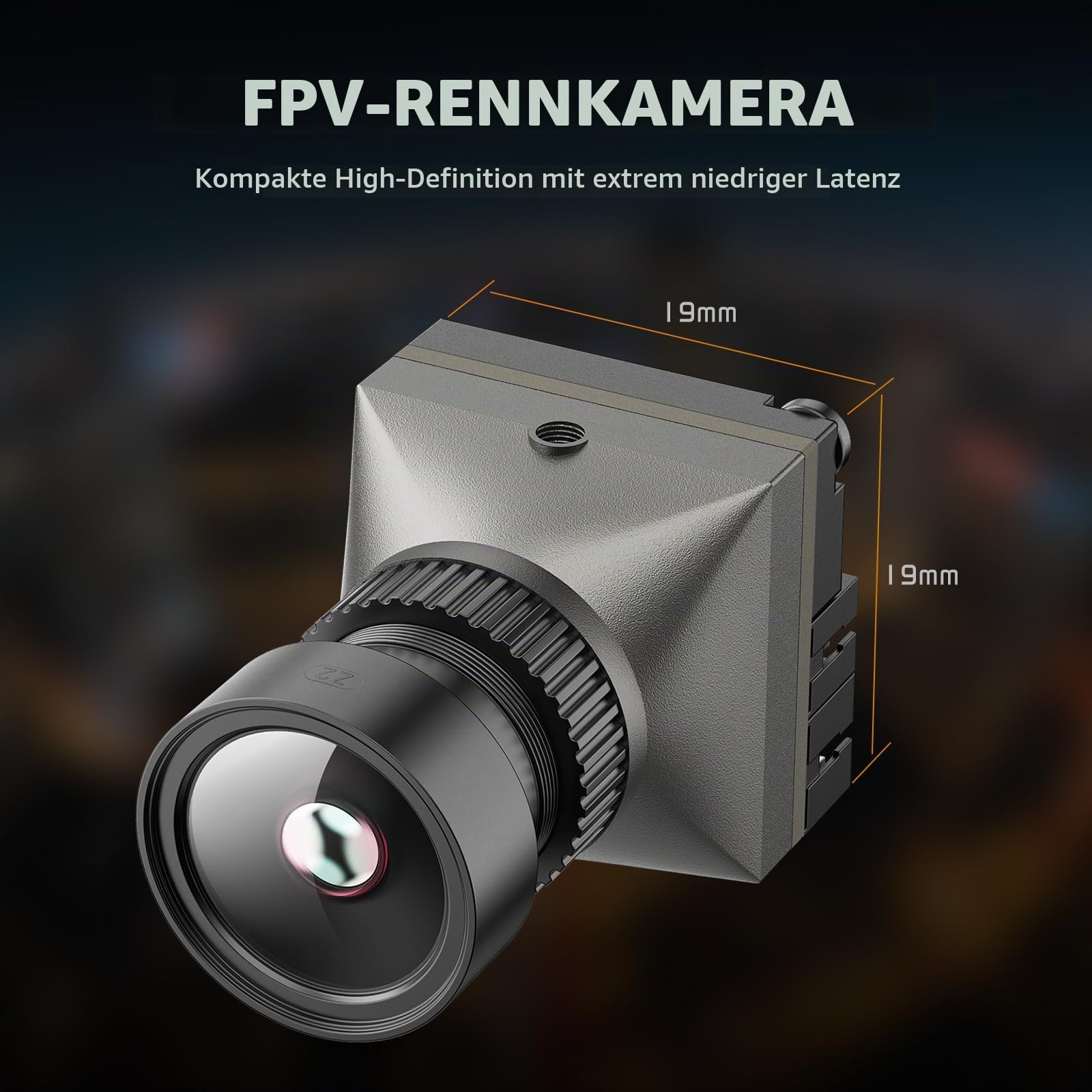 FPV-001_M FPV Camera 1800TVL, 0.000001LUX Starlight Night Vision, Ultra-Low Latency ≤30ms, 5V-40V Wide Voltage, Super WDR, 125° FOV, PAL/NTSC, 1/1.8" CMOS, Micro FPV Racing Drone Camera
