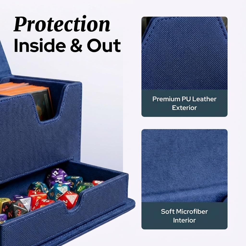 Pudełko na karty, 200+ pudełko do przechowywania, MTG, 50 szt. etui na karty, kolekcjonerskie etui na karty kolekcjonerskie dla Magic Commander