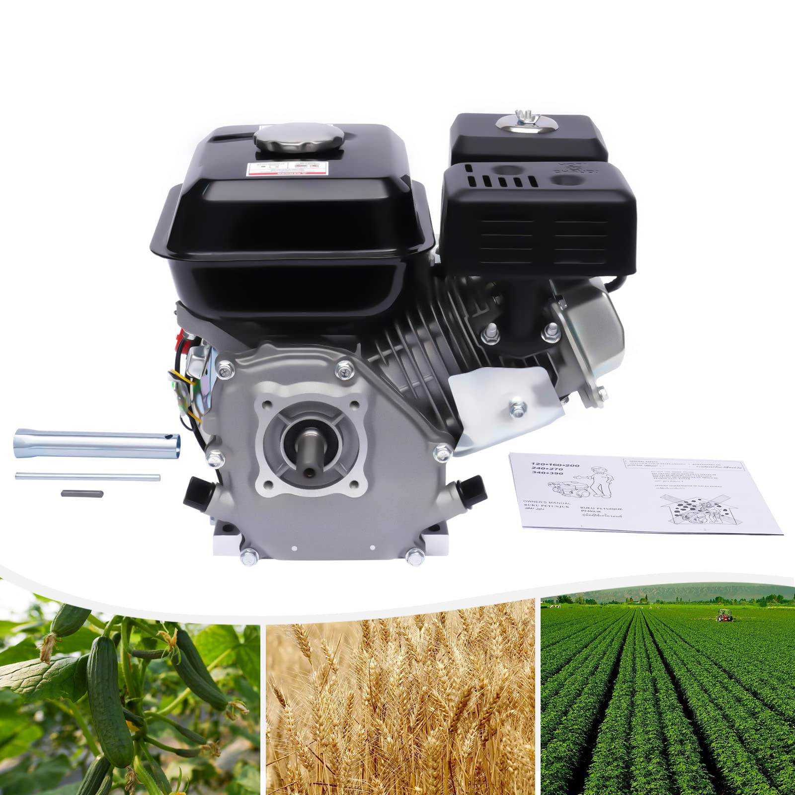 Generador portátil a gas - 5100 vatios - negro | 7.5hp | 4 tiempos | Modelo GX210 | alto rendimiento | compacto | duradero