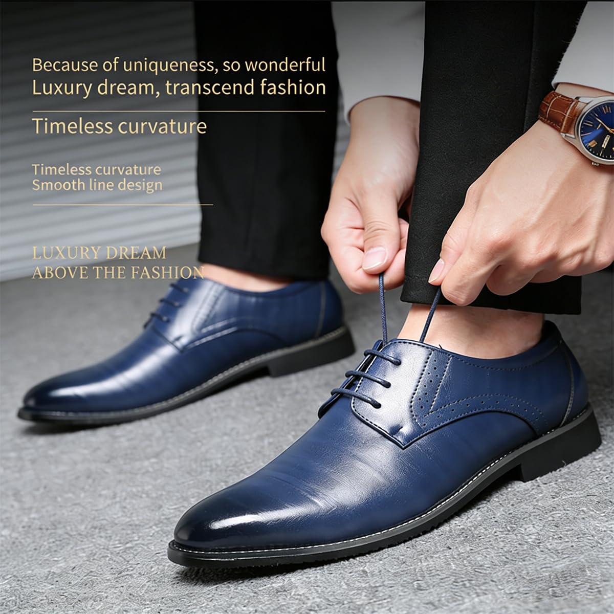 Chaussures habillées à Bout Pointu pour Hommes Chaussures Oxford Confortables et Respirantes pour l'extérieur, Le Travail, Les Mariages