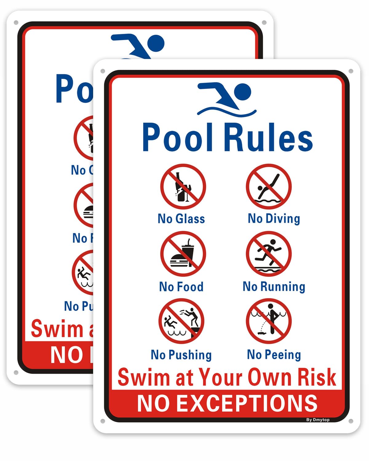Plaque de signalisation piscine en aluminium de qualité durable - 8