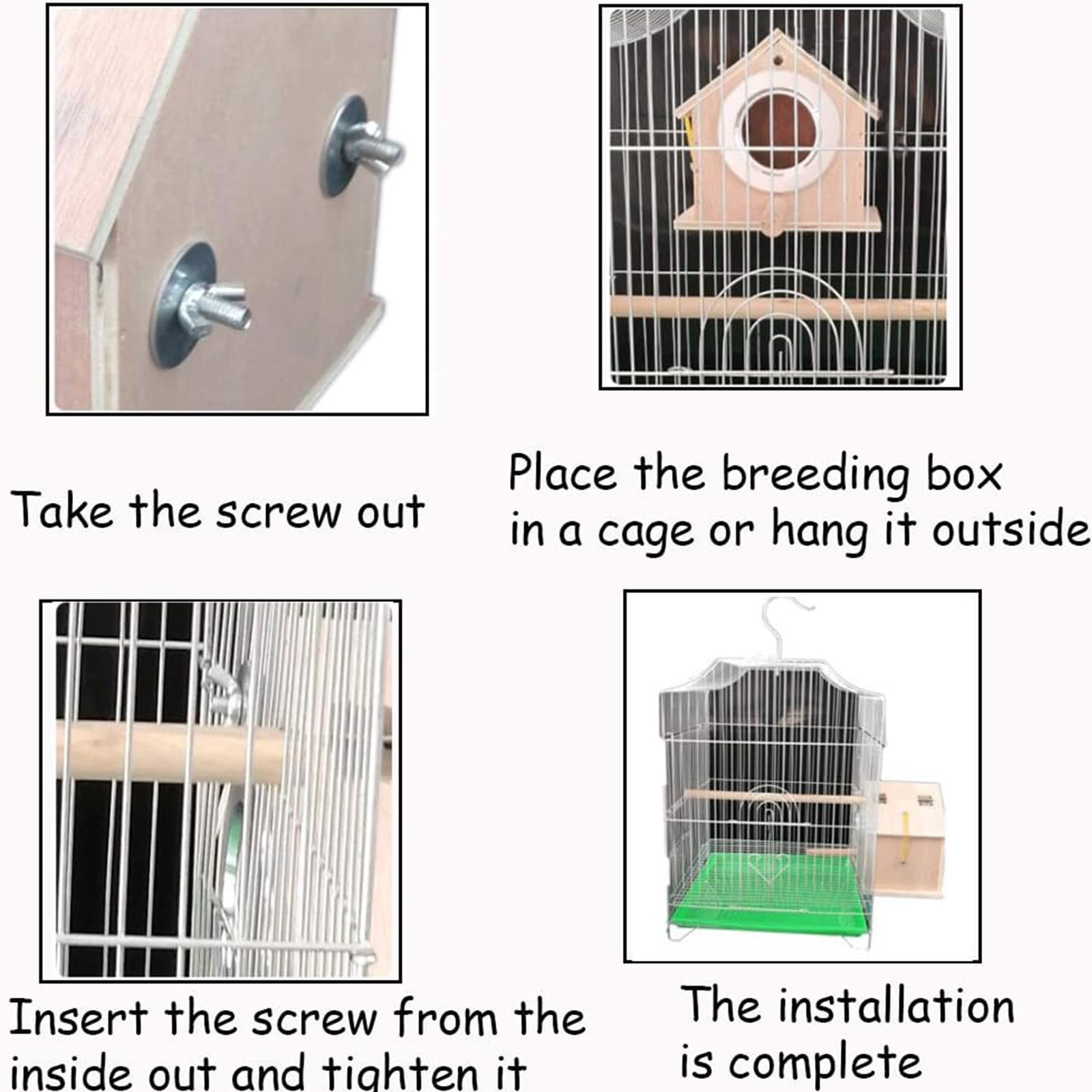 Image showcasing Snapklik.com : Kathson Parakeet Nest Box Bird Nesting House Parrot ...