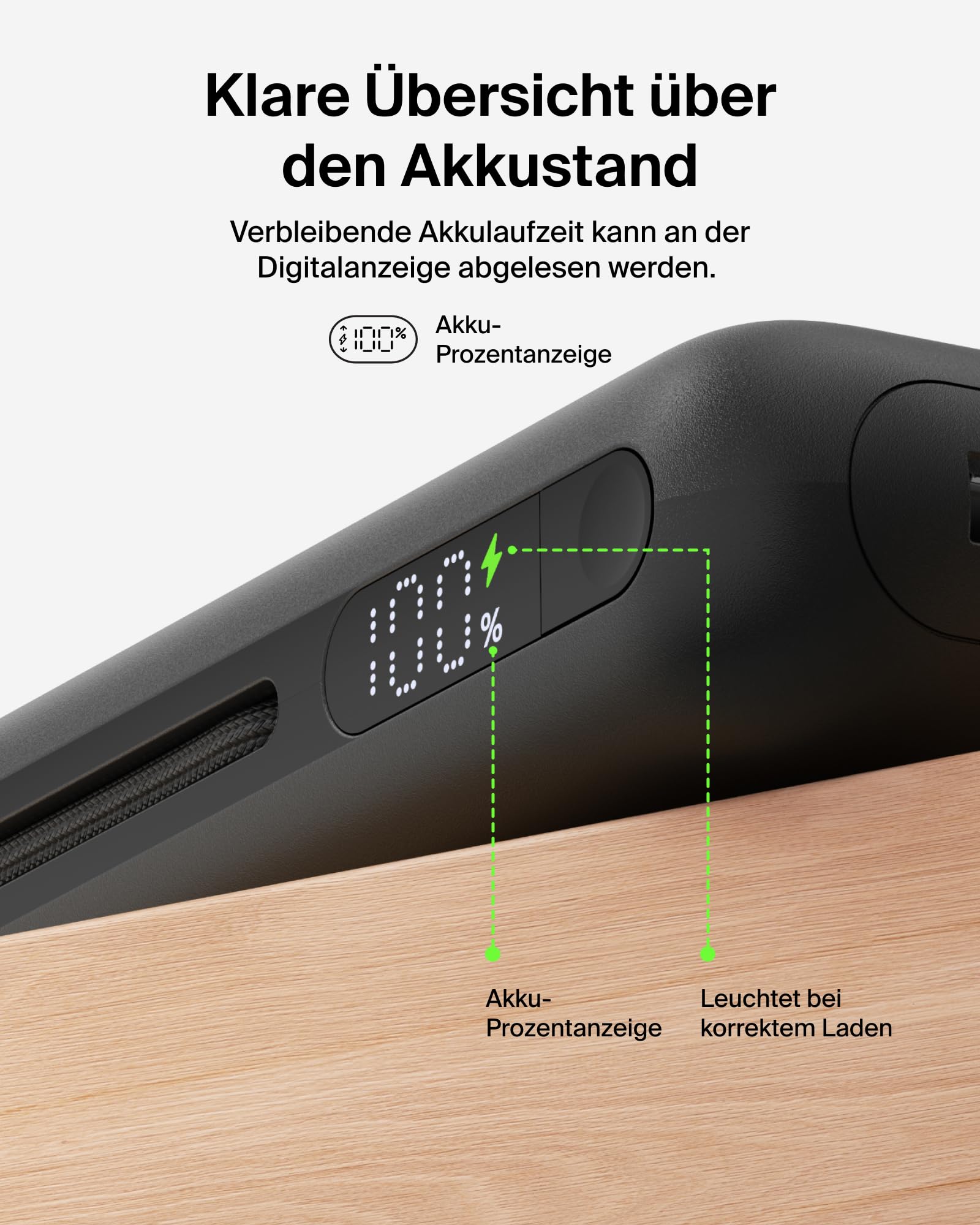 Belkin UltraCharge Pro 25000mAh Power Bank Laptop, Schnellladen – Schwarz | 25K Powerbank, 1 USB-C-Port + Kabel, 1 USB-A-Port, 158W Akkupack mit Power Delivery, Bereits Aufgeladen, Digitalanzeige