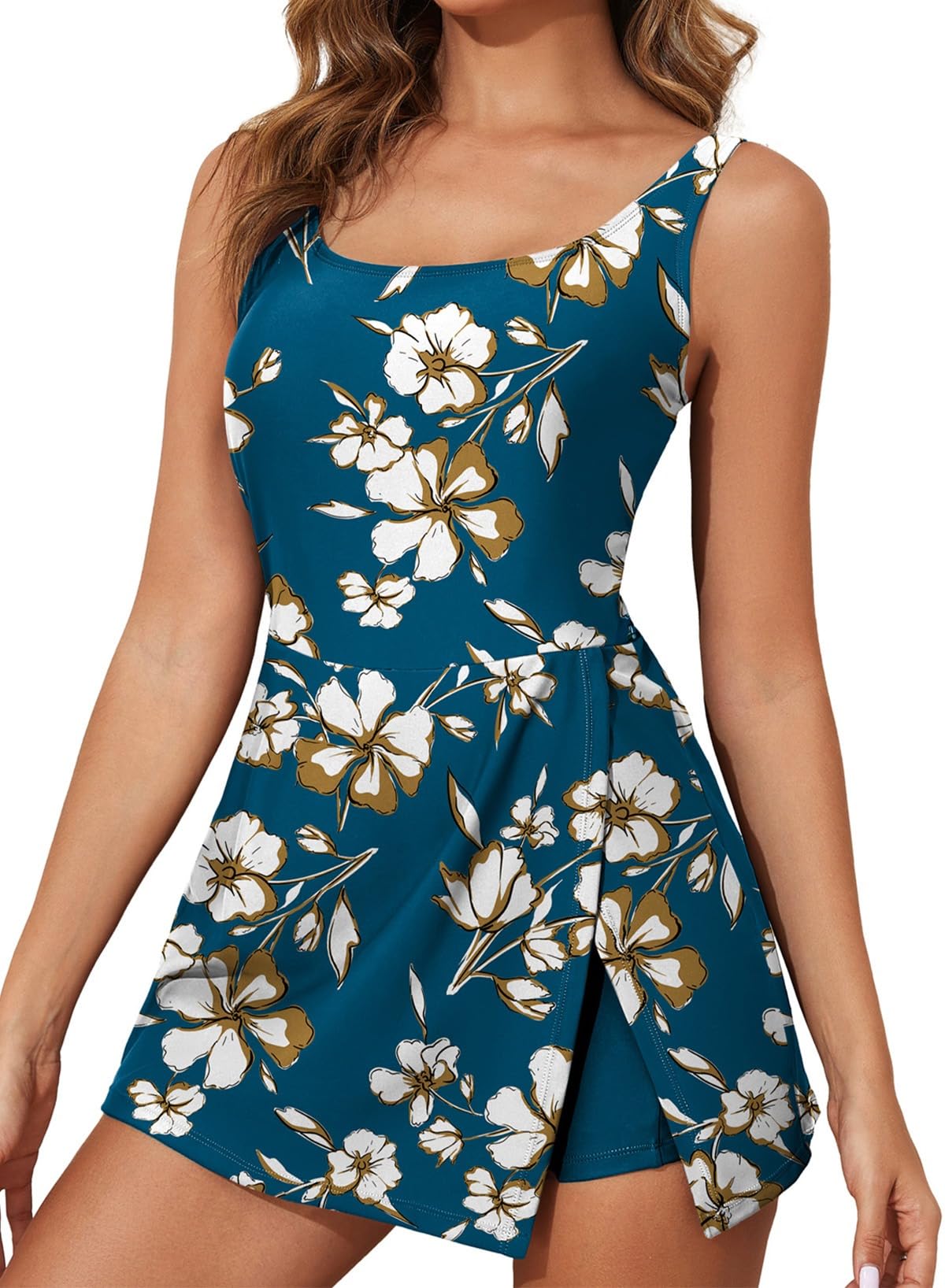 Aleumdr One Piece Swimdress Swimsuit