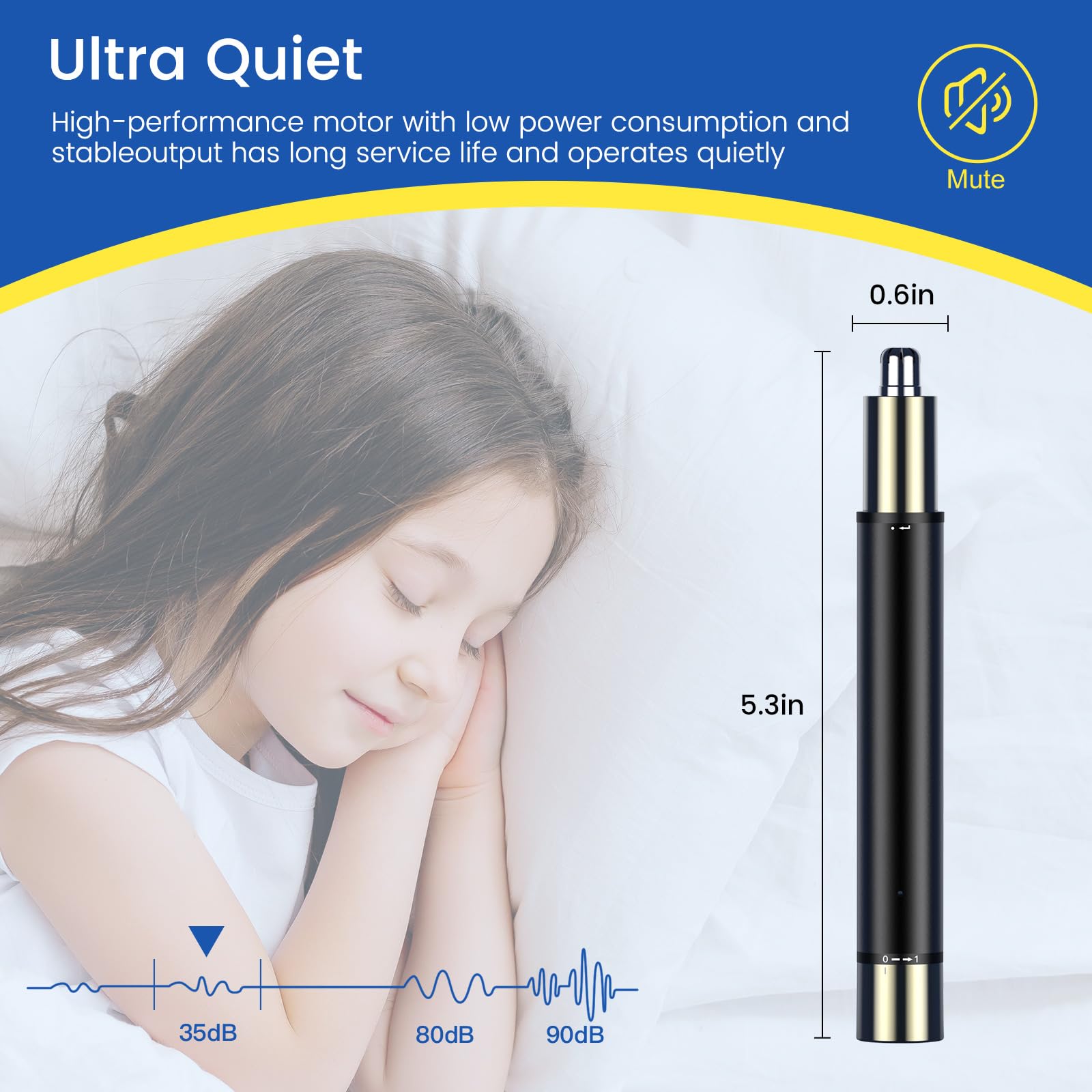 Recortadora de pelo de nariz para hombre, 2 en 1, profesional, sin dolor, recargable por USB, fácil de limpiar