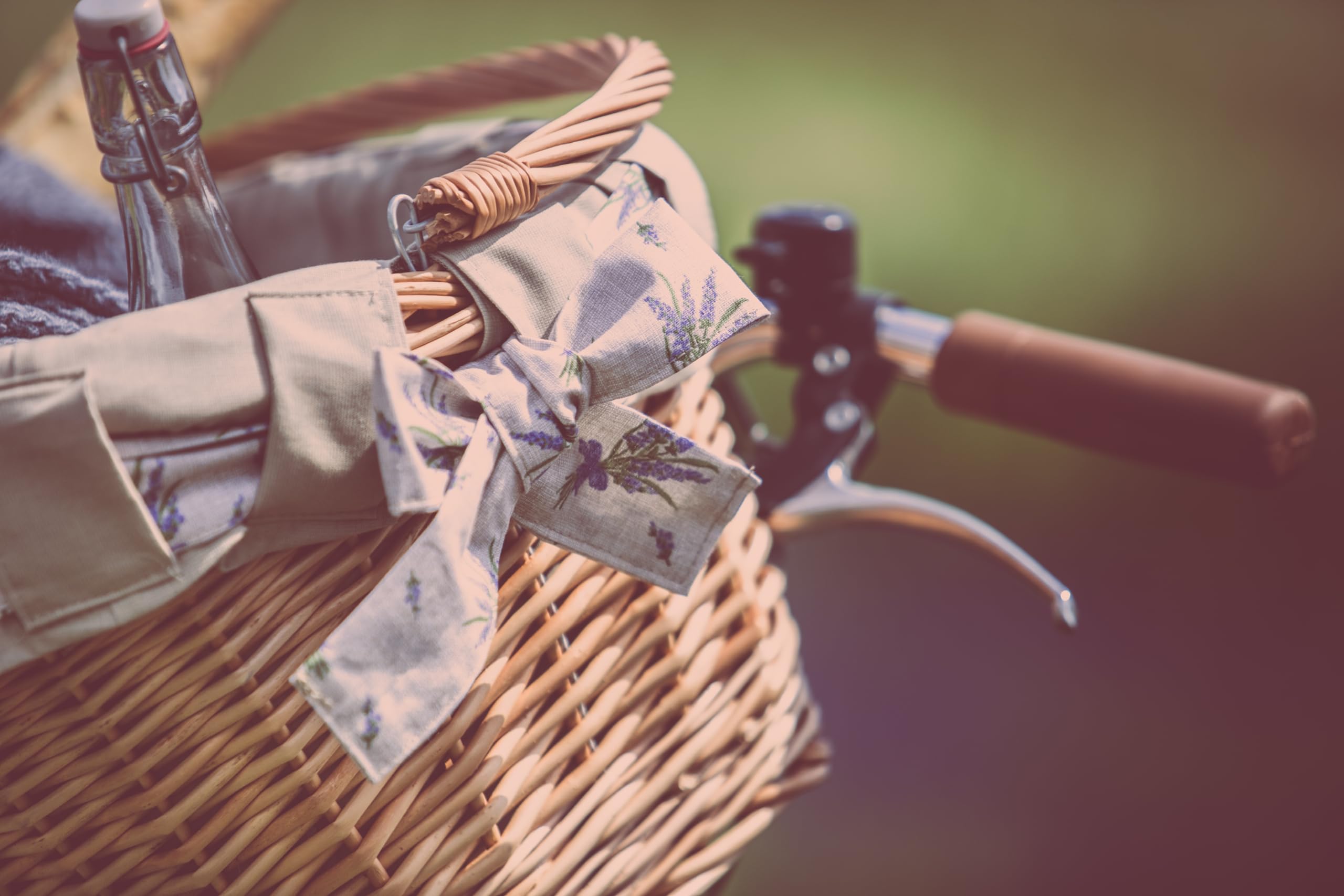 Cestino Anteriore Per Bicicletta In Vimini Intrecciato A Mano Con Fissaggio A Cinghie In Pelle Elegante Leggero Ecologico Pratico Perfetto Per Ogni Bici Escursioni