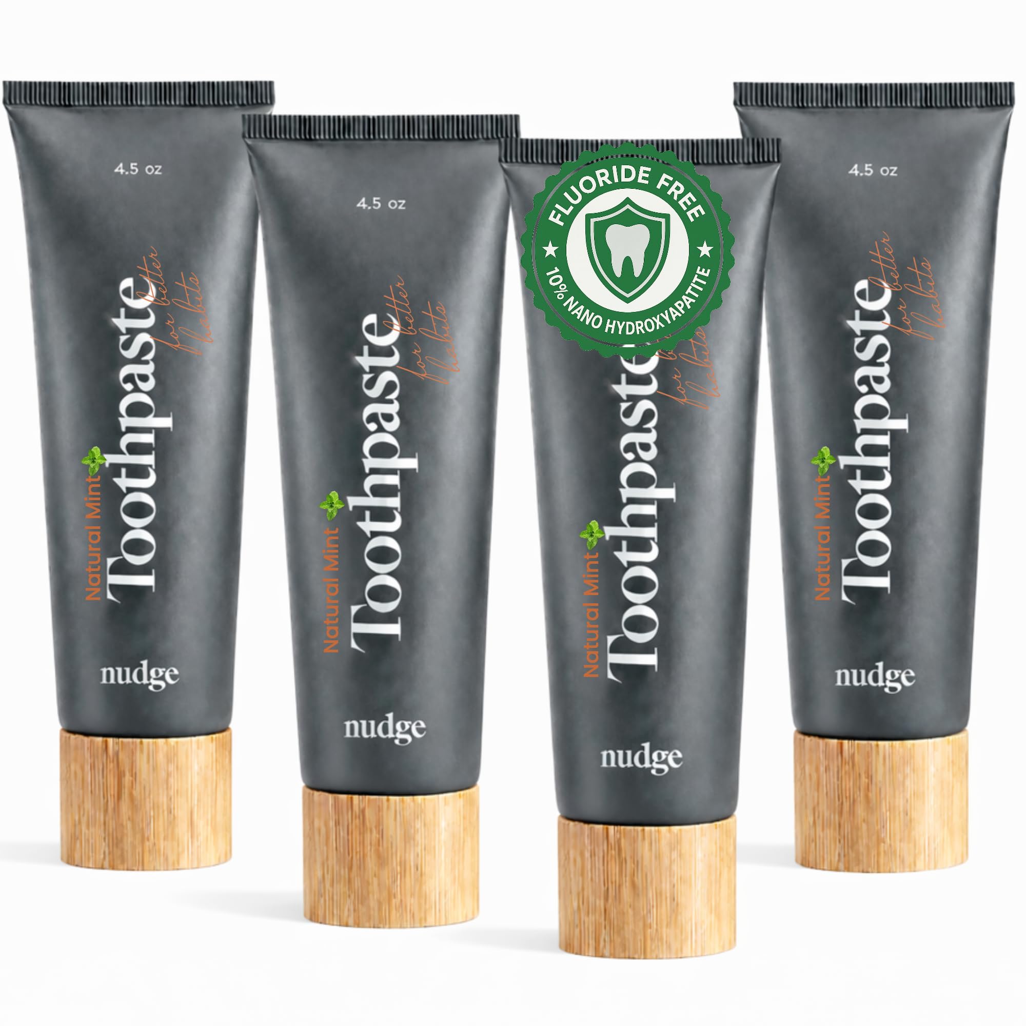 Nudge 10 Nano Hydroxyapatite Toothpaste Remin with Vitamin E Fluoride-Free SLS Free Helps Remineralize Enamel Supports Dry Mouth