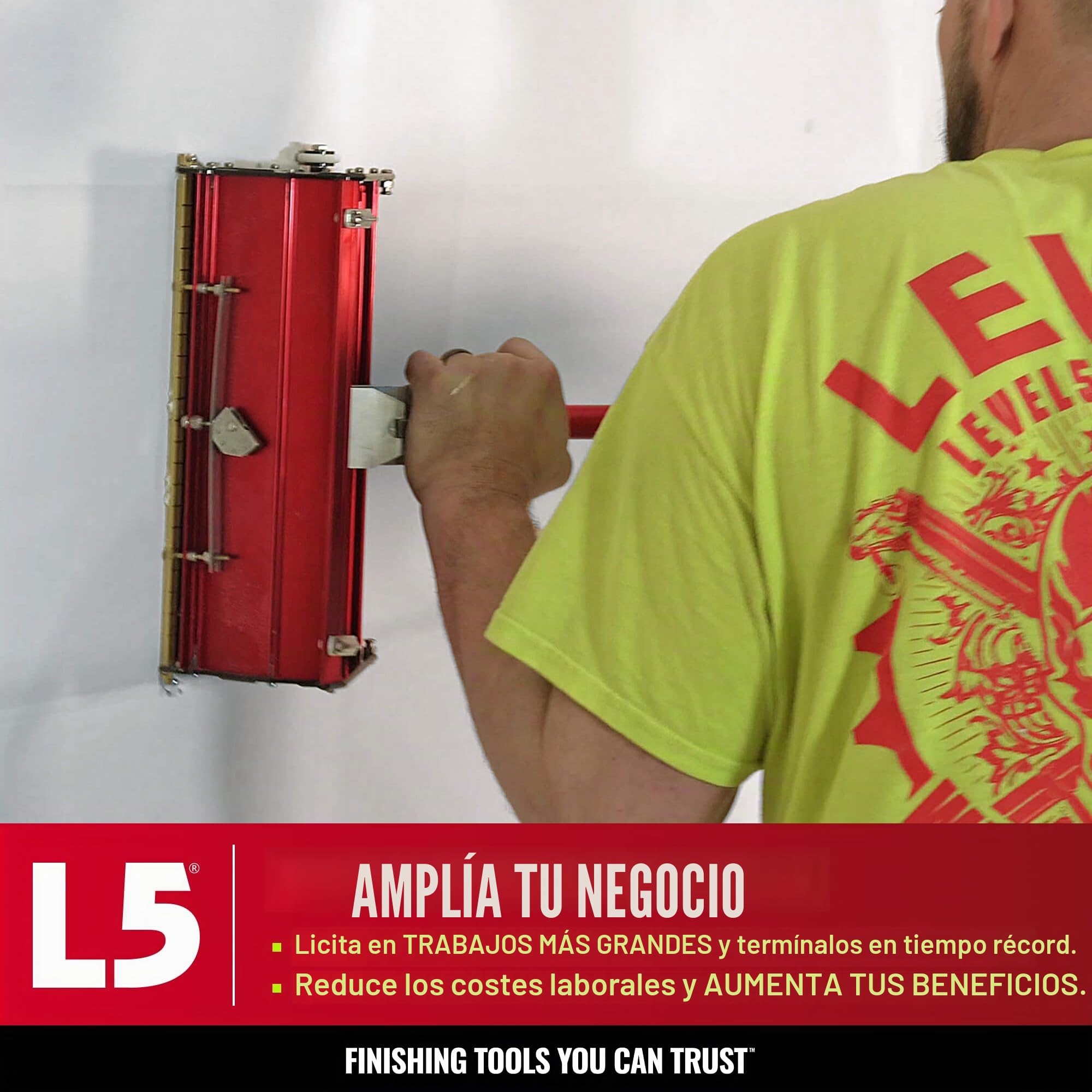 Caja plana de 12 pulgadas - LEVEL5 | Pro-Grade | Limpieza rápida | Acabado de paneles de yeso Sheetrock Gyprock Wallboard | 4-766
