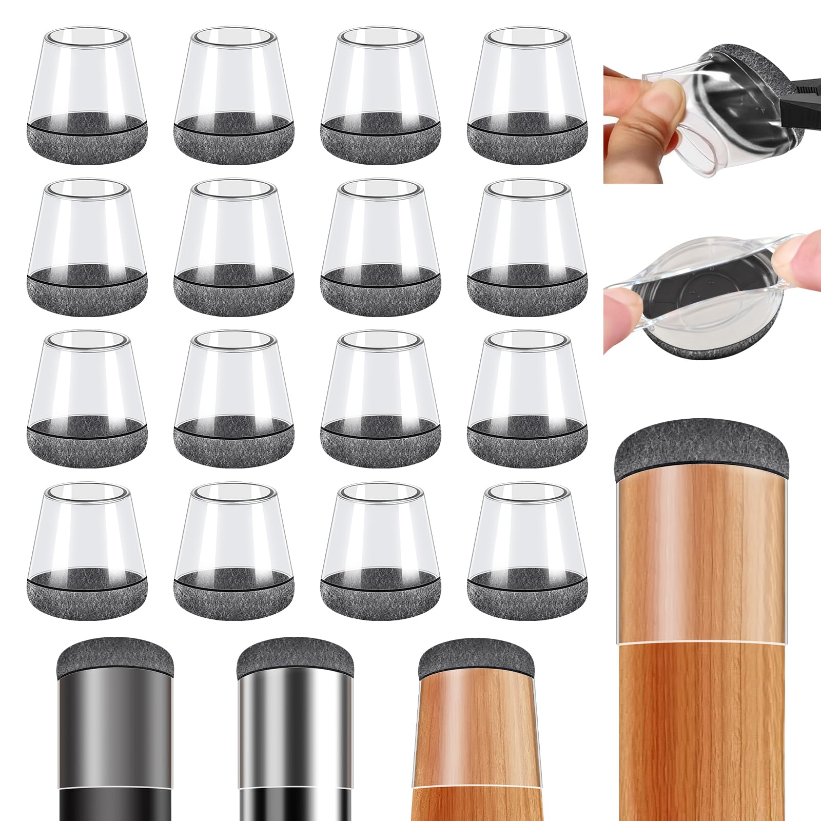 Protections de sol en feutre de silicone pour un salon silencieux et sans traces