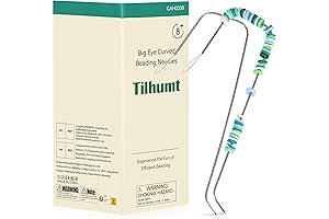 Tilhumt 2 Pcs Big Eye U-Shape Needles Electric Clay Bead Spinner Accessories for Jewelry Making