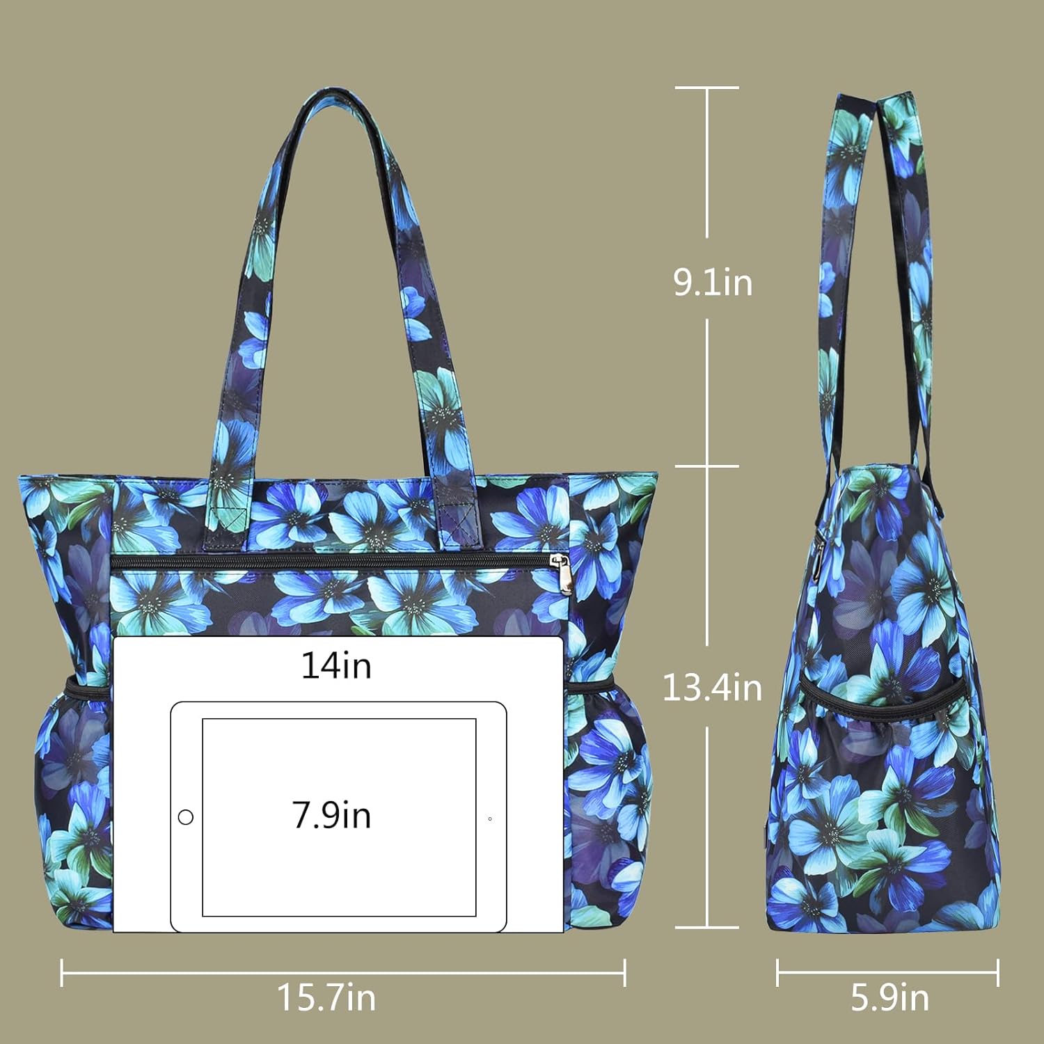 CLOUDMUSIC Shoulder Tote Bag For Nurses Teachers Work Gym Travel Beach Women With Large Capacity Waterproof - Image 6