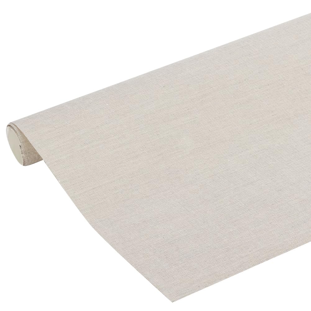 BENECREAT Panno per Rilegatura Libri 75x40 cm, Lino Naturale con Supporto Carta per Copertine Album Scrapbooking