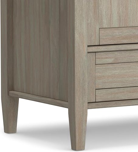 Miniatura 6 de SIMPLIHOME Warm Shaker - Soporte de TV de transición de madera maciza de 47 pulgadas de ancho, color gris envejecido para televisores de hasta 50