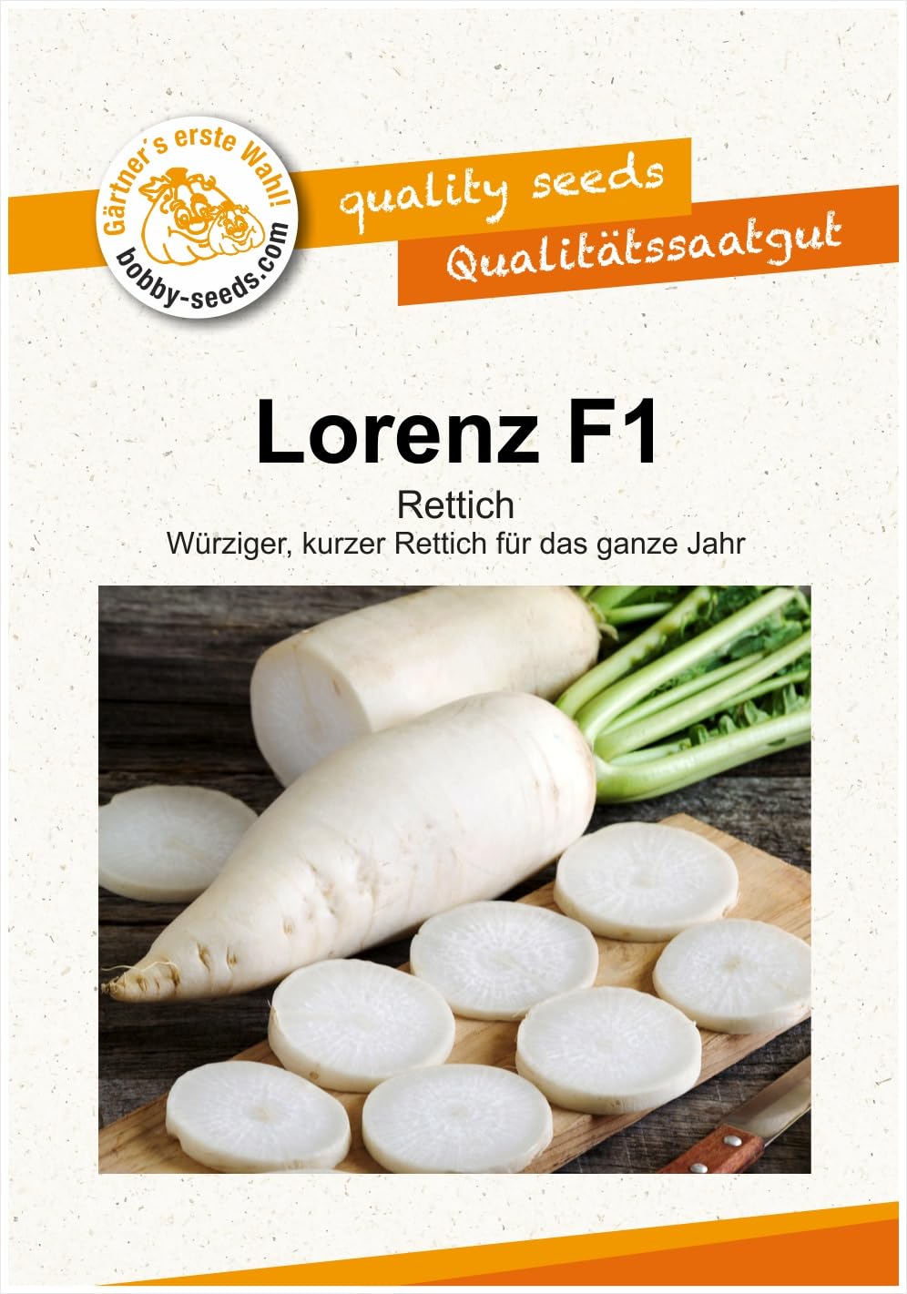 Rettich Lorenz F1 Gemüsesamen von Bobby-Seeds Portion