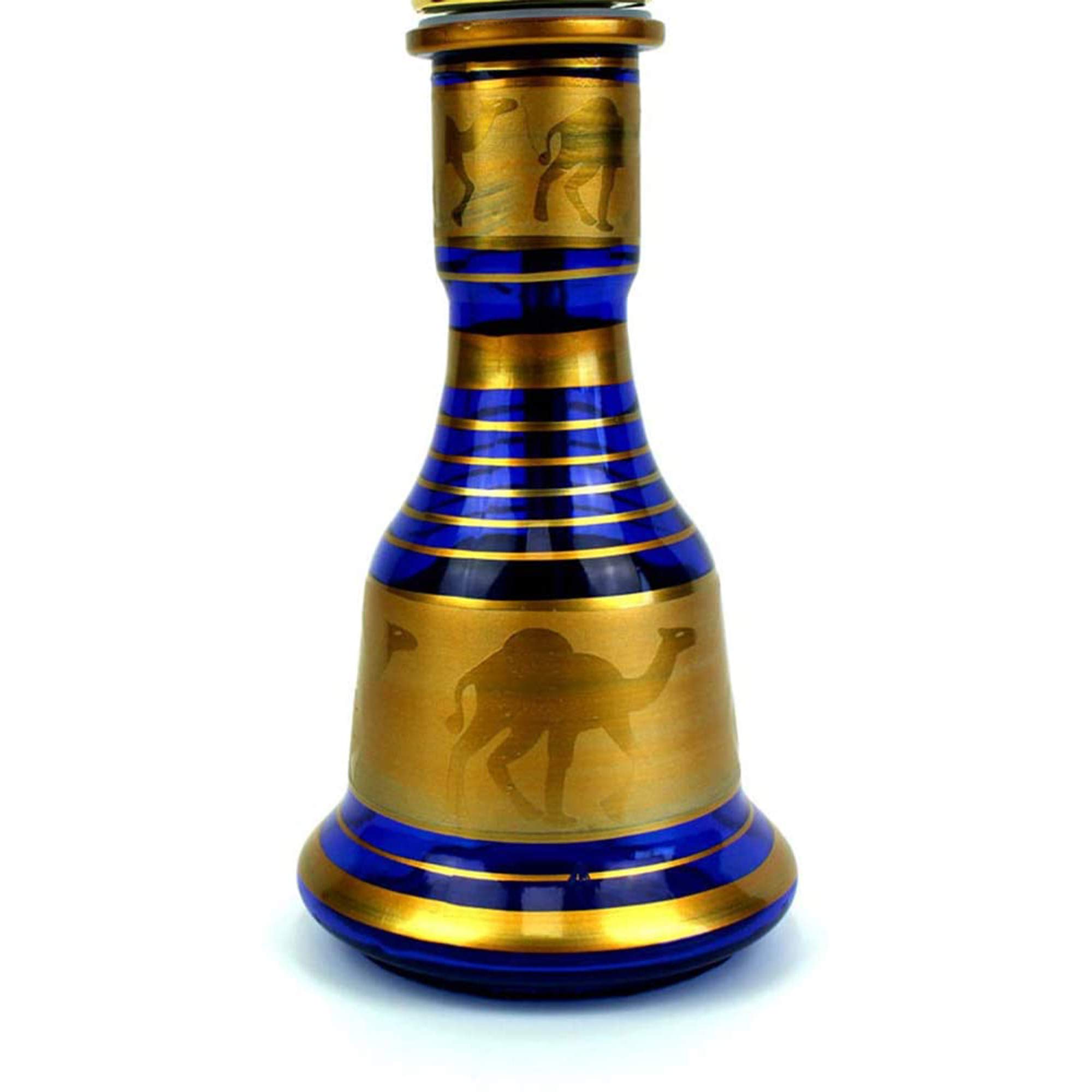 Juego Narguile Lujo 20" 2 Mangueras Kit Premium Narguile Jarrón Vidrio Cuenco Cerámica Pinzas para Carbón Escultura Caballo Narguile para Fumar Shisha Narguile
