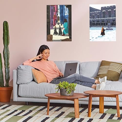 Miniatura 5 de MIGHTYPRINT Harry Potter - Snow at Hogwarts - Harry y Hedwig - Arte de pared duradero de 17 x 24 pulgadas, no hecho de papel, coleccionable con