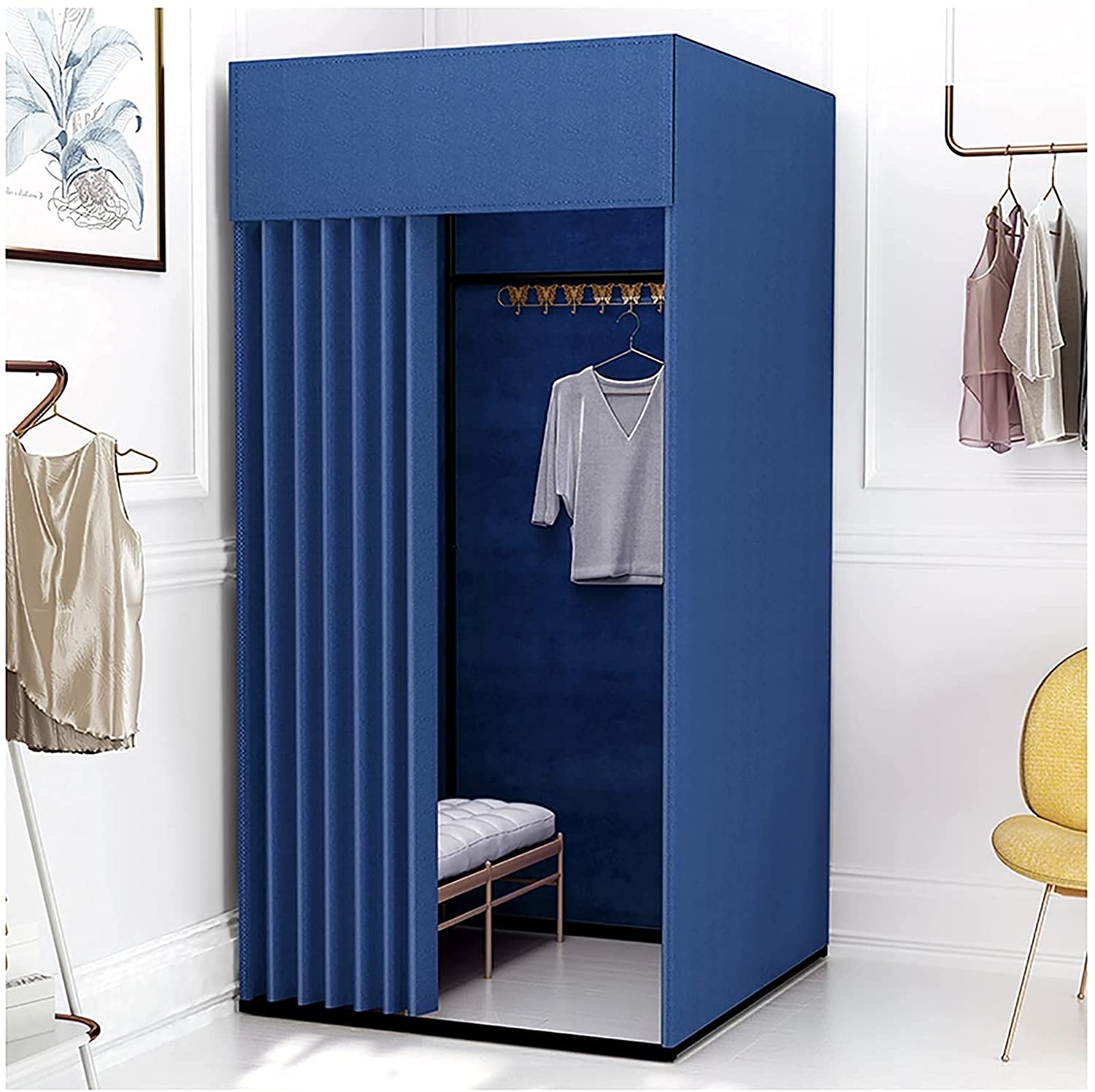 Cabine d'essayage de grande taille carrée mobile pour boutique et bureau