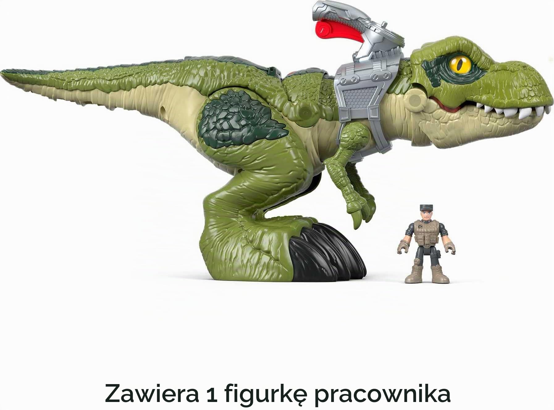 Fisher-Price Jurassic World Gbn14 - Imaginext Hungry T-Rex, Wielokolorowa Zabawka Z Dinozaurem dla Dzieci w Wieku 3 plus