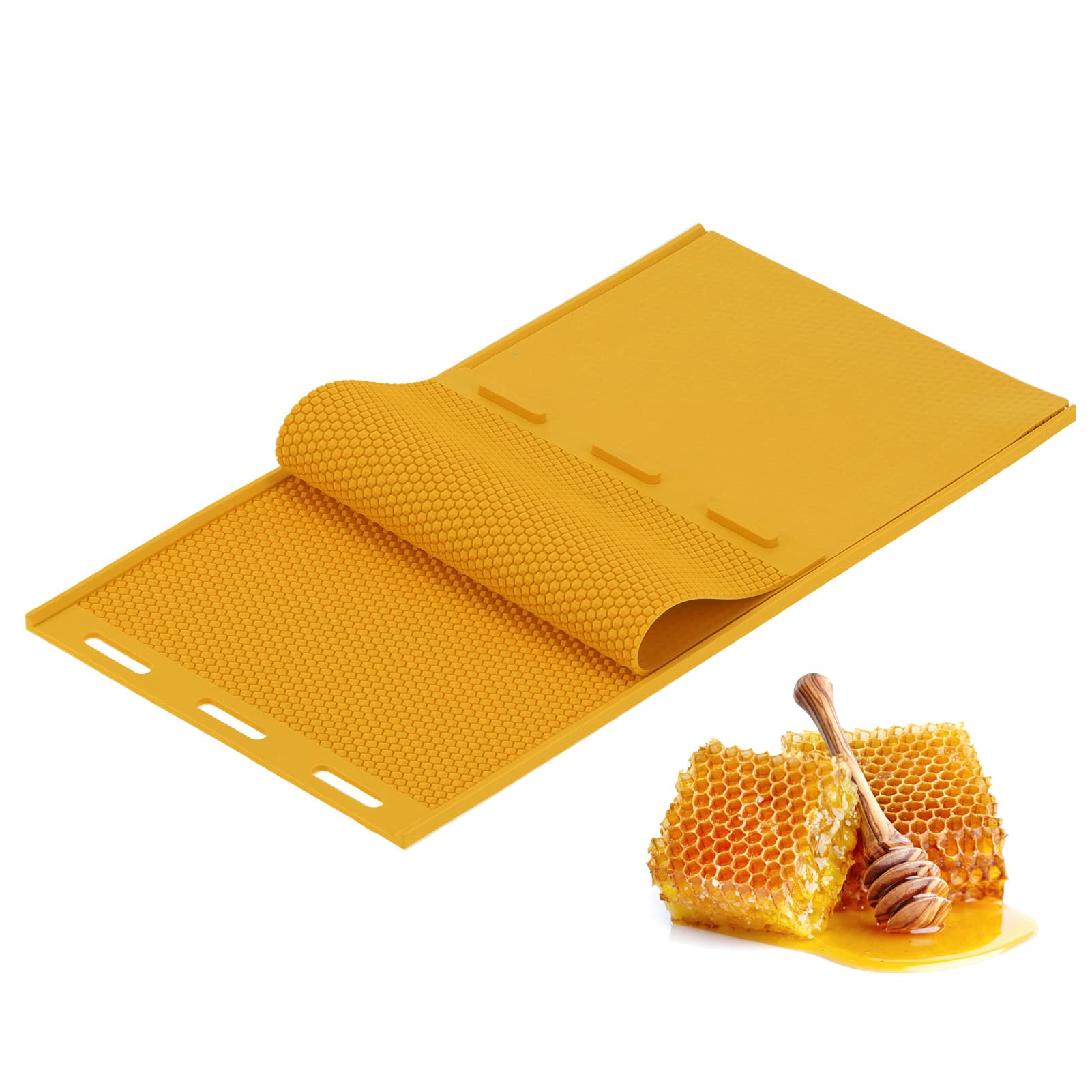 Silicone Beeswax Press Mold For Honeycomb Sheets - 5.4mm Reusable Non-Stick Mold For Beekeeping & Candle Making