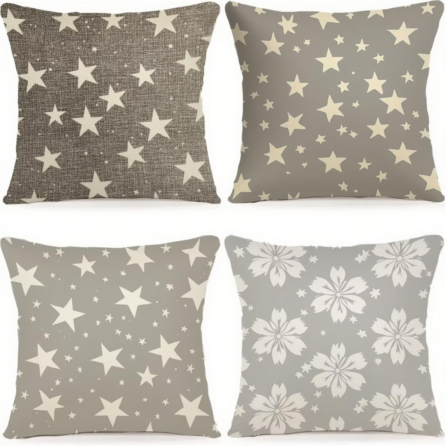 SimplicityCushions R -369 - Federa per cuscino, 60 x 60 cm, tinta unita, confezione da 4, cuscini da giardino per esterni, lussuosi federe quadrate in velluto, decorative, per la casa