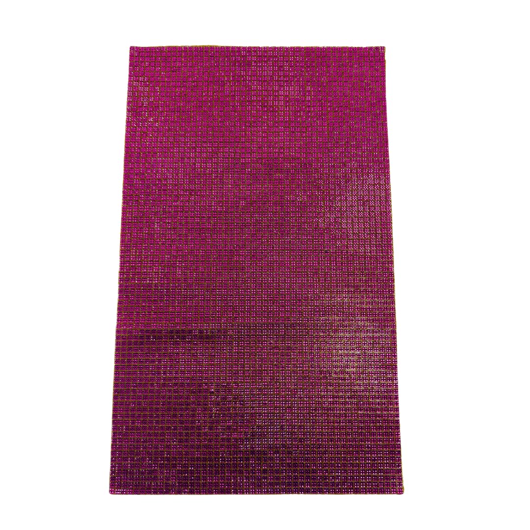 DeLush Resin Self Adhesive DarkPink Metalball Sticker DIY Decoration Hotfix Crystal Metal Ball Sheet Roll for Art and Craft, 40cm x 24cm-image-20