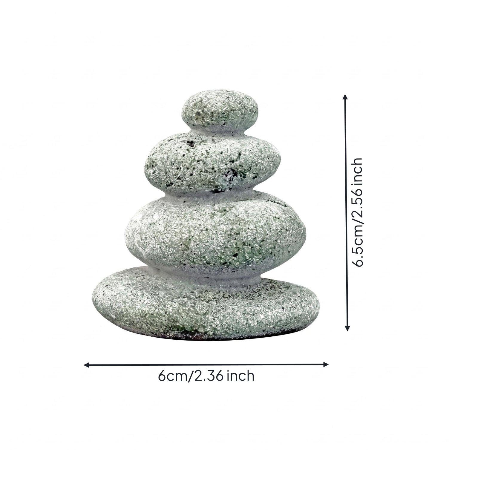2 Pezzi Statua in Pietra Miniatura Roccia Giardino Bonsai Scultura Pietre Bilanciate in Resina Sintetica Point Silenzioso E Rilassante a, 6 Pezzi