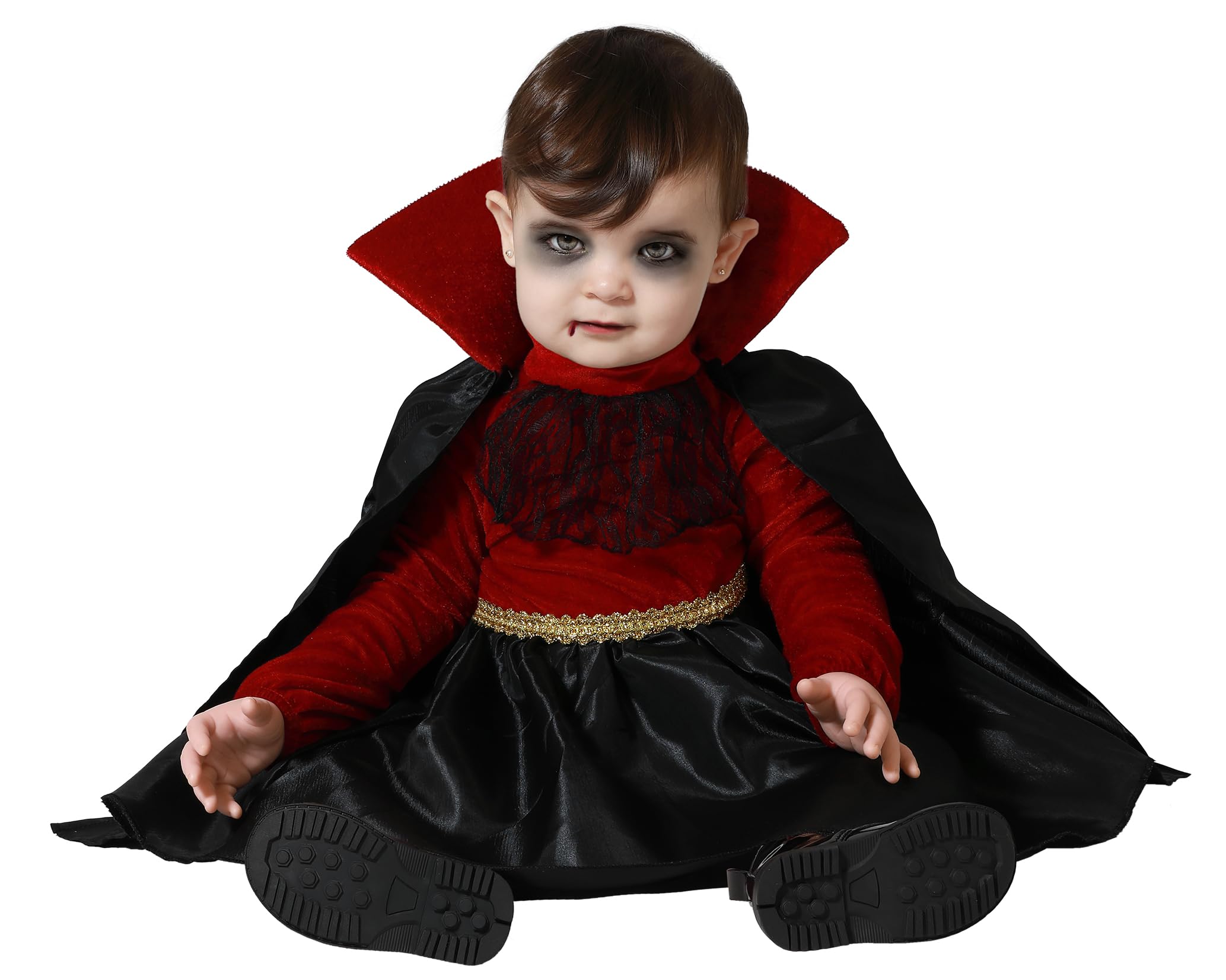 Atosa | Disfraz de Vampiresa Bebé Niña | Elegante y Tenebroso | Halloween Chupa Sangre | Noche de los Muertos | Condesa Drácula