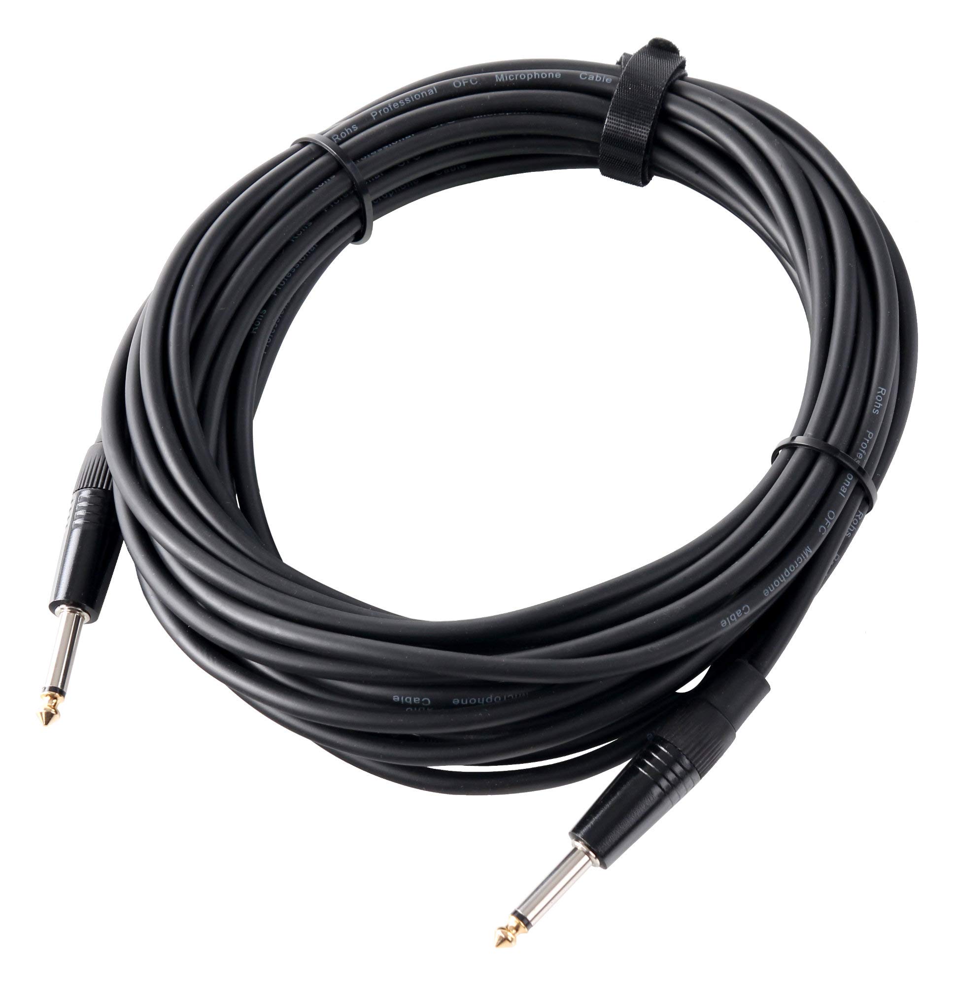 Pronomic Stage INST-10 kabel instrumentalny 10 m (jack 6,3 mm, kabel połączeniowy, gitara, pozłacane końcówki wtyczek, odciążenie tulei zaciskowej), czarny
