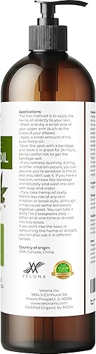 Miniatura 4 de velona Aceite de semilla de cáñamo certificado orgánico por la USDA, 8 onzas líquidas, aceite portador 100% puro y natural, sin refinar, prensado en
