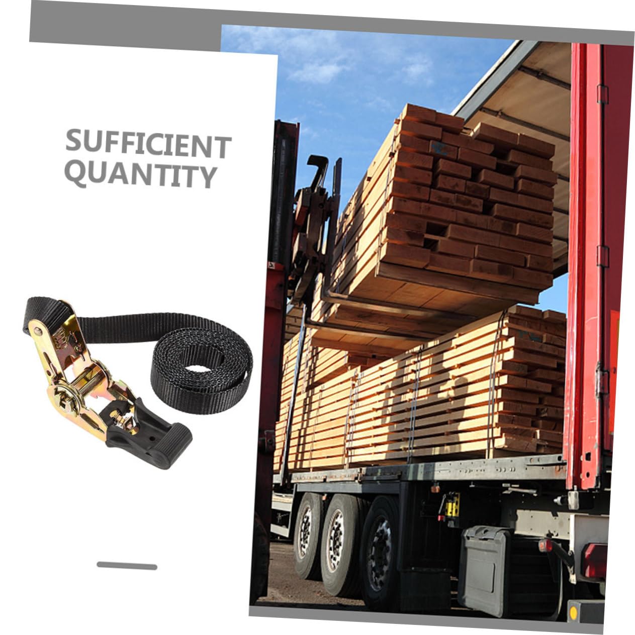 TOPBATHY 3pièces Sangles à Cliquet Épaissies pour Camion Et Sangles Arrimage à Tension Réglable De Chargement Robustes pour Déménagement Et Usage Domestique