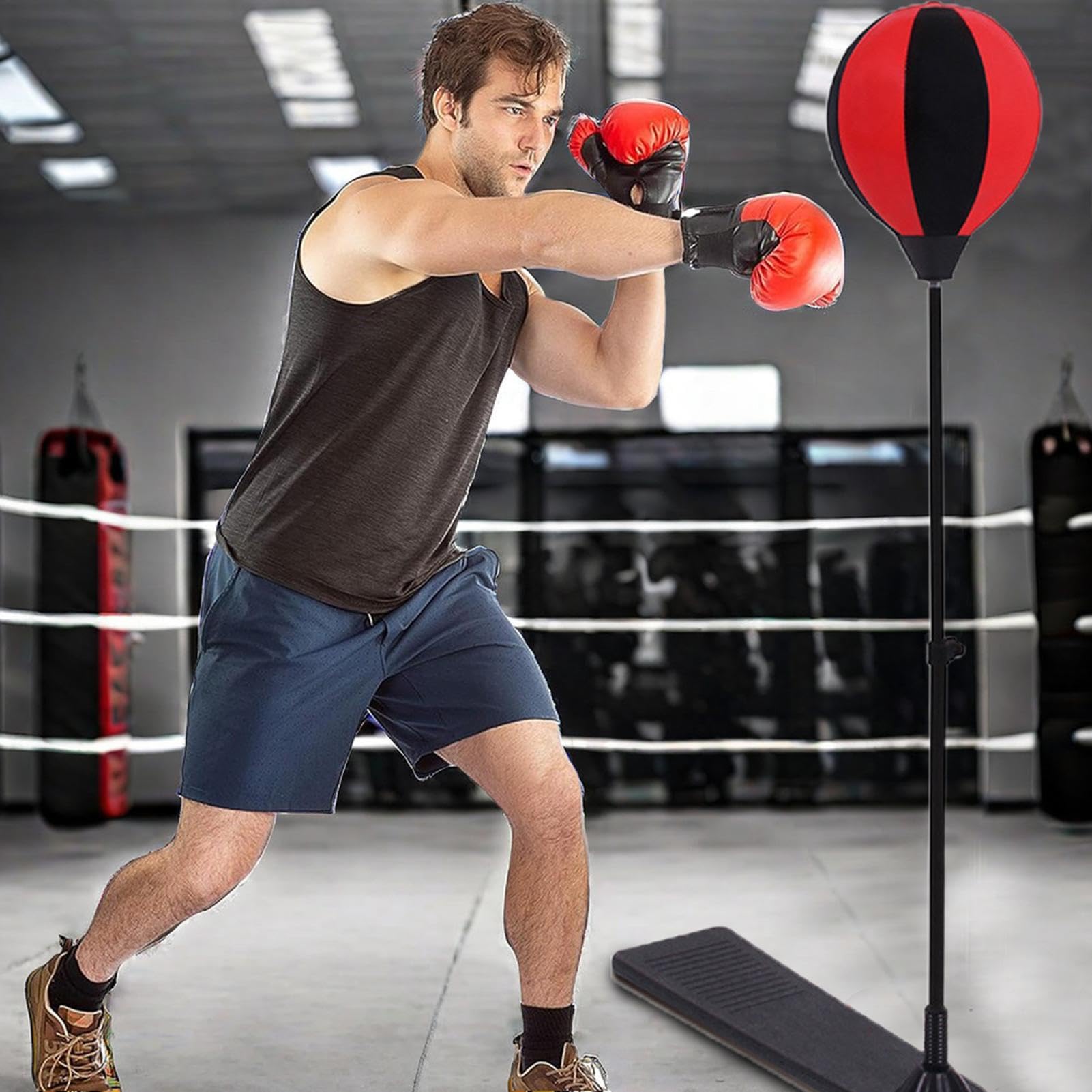Set Da Boxe Per Bambini Set Giocattolo Portatile Stabile | Sacco Da Boxe Regolabile In Altezza Con Guanti E Supporto Per Bambini Compleanno Natale Fitness Palestra Esercizio Esterno