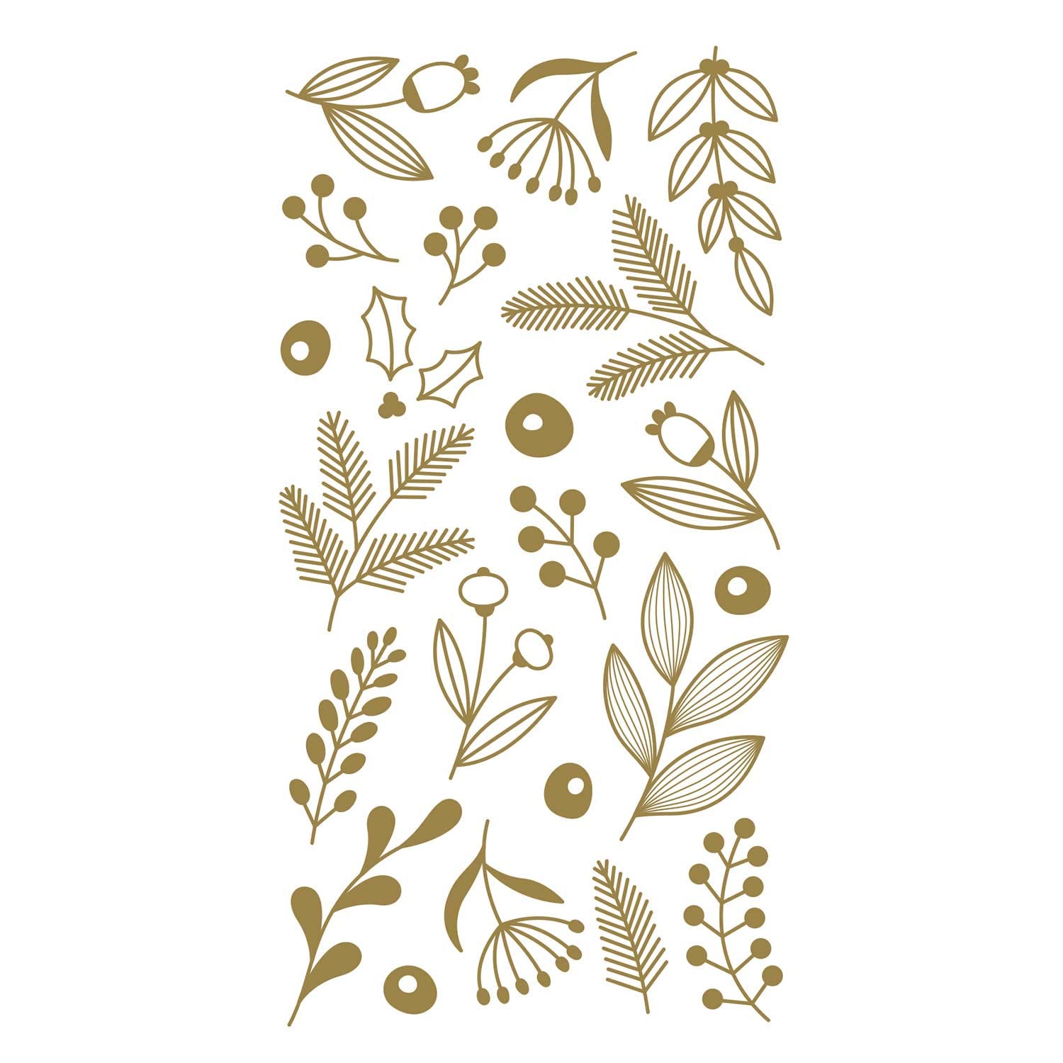 Artemio Puffies Stickers Gold Foliage