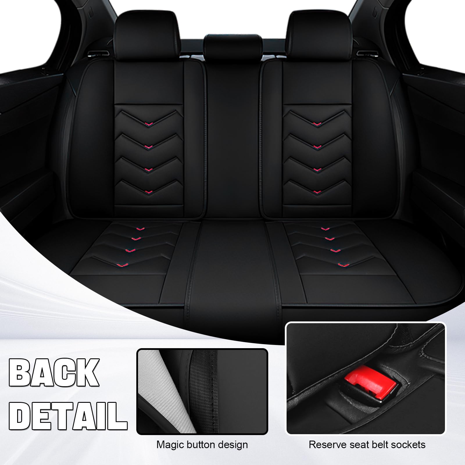 Fundas Asientos Coche Universales para Toyota Landcruiser J15 2009-2026, Una Experiencia Fantástica, Cuero PU Cubre Asiento Coche，Transpirable, 5 Plazas(Black)