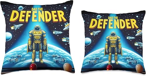 Miniatura 3 de Defender Dad 80s Retro Arcade Throw Pillow