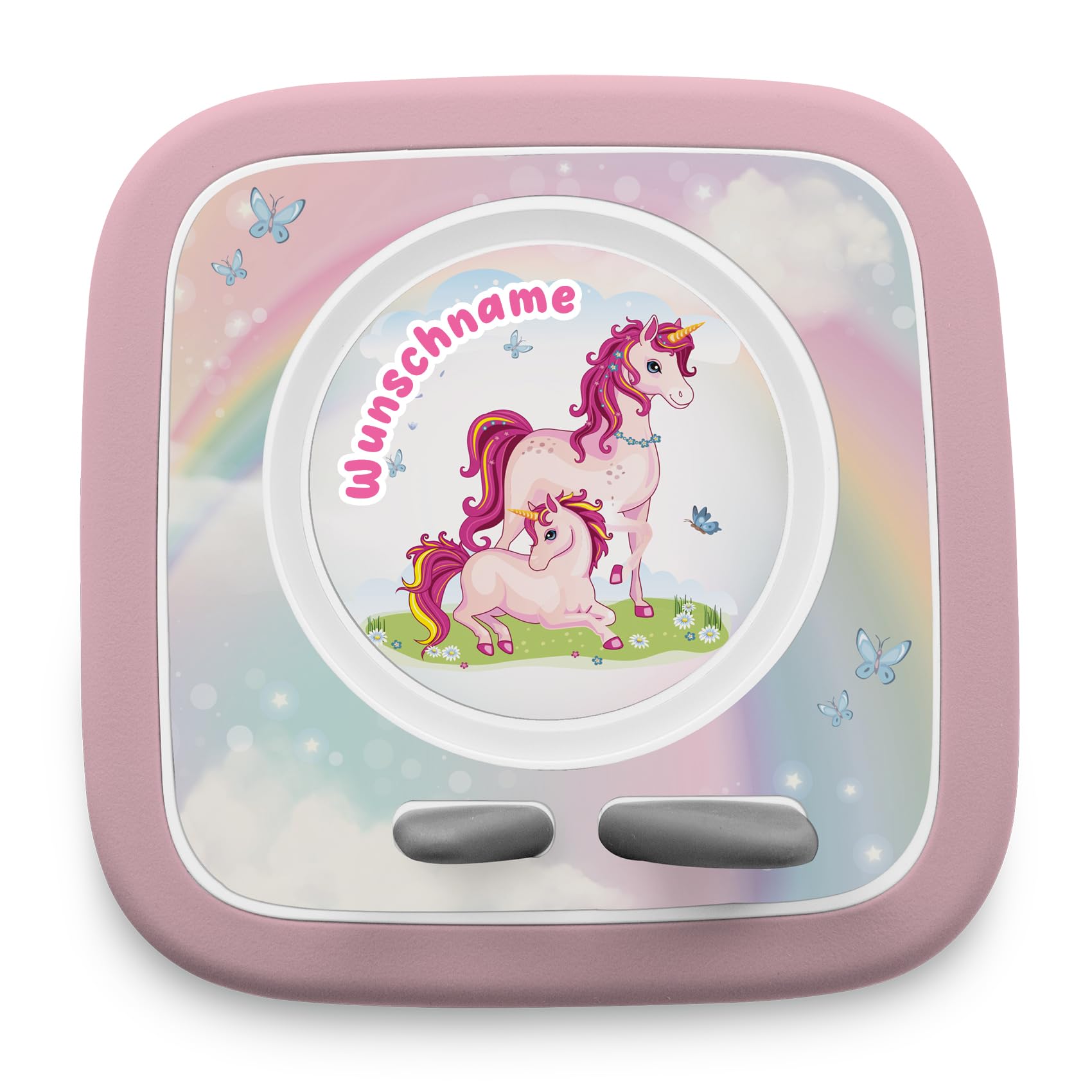 yabaduu Protective Film Compatible with Toniebox 2 Accessories Perfect Fit Self-Adhesive Protective Case with Scratch-Resistant Design for Children Y015 (39 Unicorns, with Name) — image 1