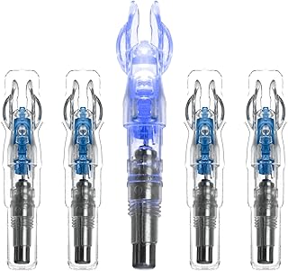 Letszhu Lighted Nocks, Automatically LED Archery Arrows Nock 6.20mm/.244" Inside Diameter Illuminated Lighted Archery Nocks for Hunting Shooting