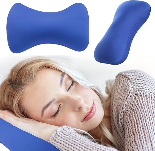 Miniatura 5 de KELINFONG Microbead - Almohada de viaje de 15 x 8 pulgadas para dormir de lado, almohadas de microcuentas, diseño ergonómico extra suave, cojín de