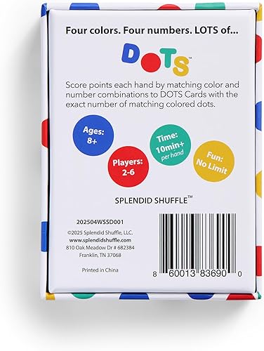 Miniatura 3 de DOTS - Juego de cartas para toda la familia, juego de cartas a juego, ritmo rápido, fácil de aprender para adultos, familias y niños 2 a 6