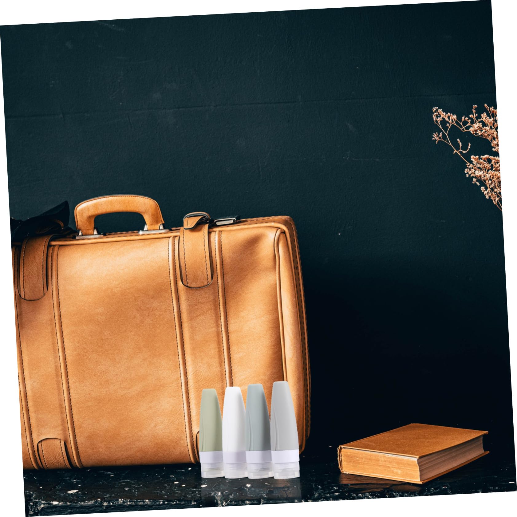 Healeved 2 Set Di Flaconi Da Viaggio in Silicone Vuoti Da Viaggio Per Articoli Da Toeletta Per Shampoo Lozione Cosmetici 4 Pezzi*2