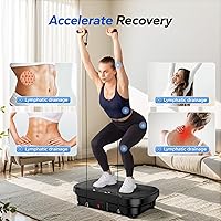 Vista 2 de MERACH Vibration Plate Exercise Machine, Vibration Plate for Lymphatic Drainage Weight Loss, Vibrating Plate Exercise Machine with Bluetooth and LED