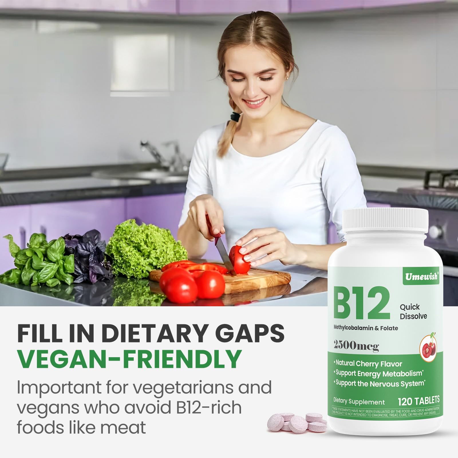 Vitamin B12 Methylcobalamin Sublingual 2500 mcg(4-Month Supply) — Amazon image 7
