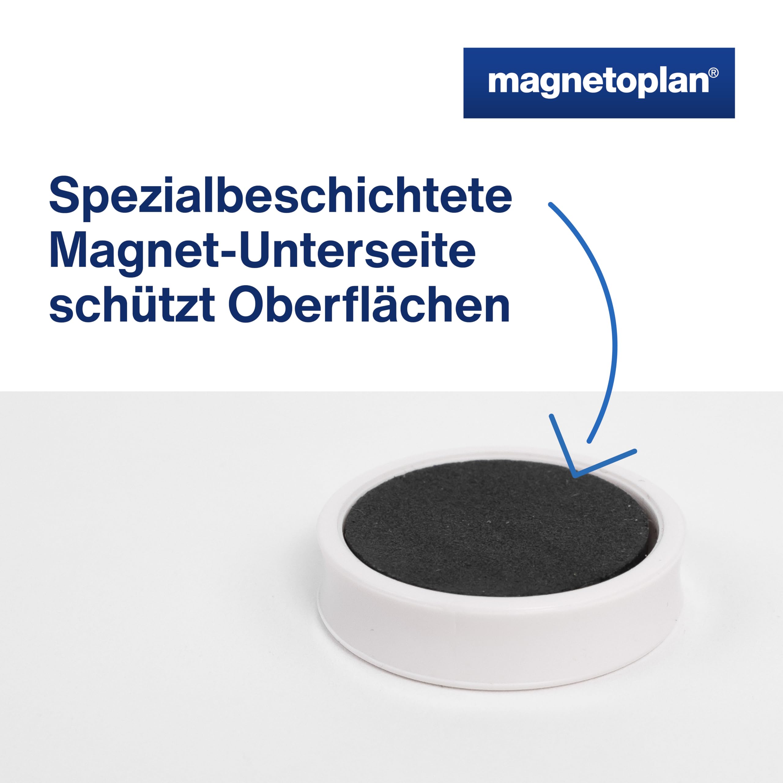 Magnesy Ergo Medium, średnica 30 x 8 mm, 10 sztuk, białe