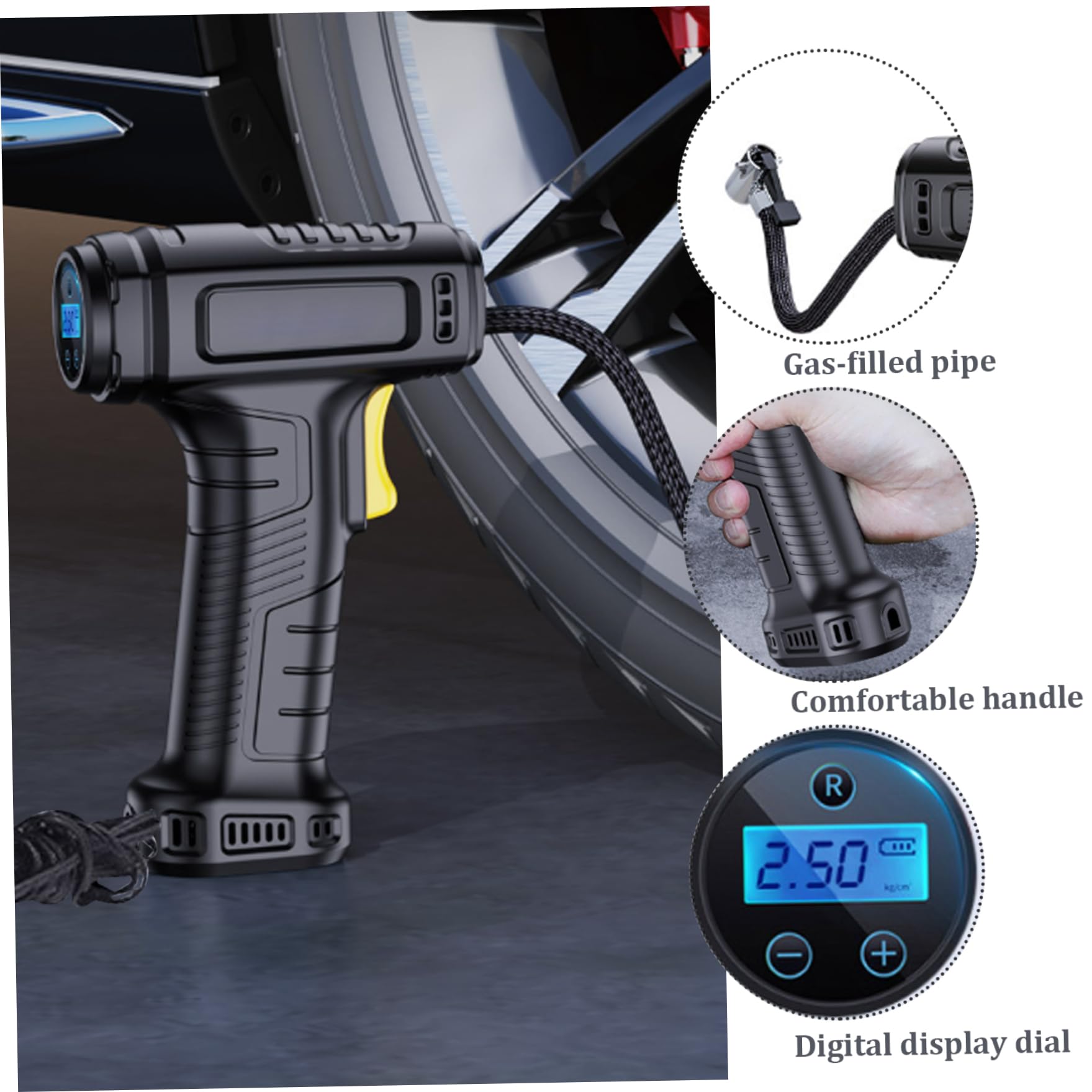 Acquista Gonfiatore digitale per pneumatici Mini pompa di aria elettrica portatile per auto wireless Pompa per compressore d'aria Power Bank per auto, moto, biciclette in Italia a partire da 30