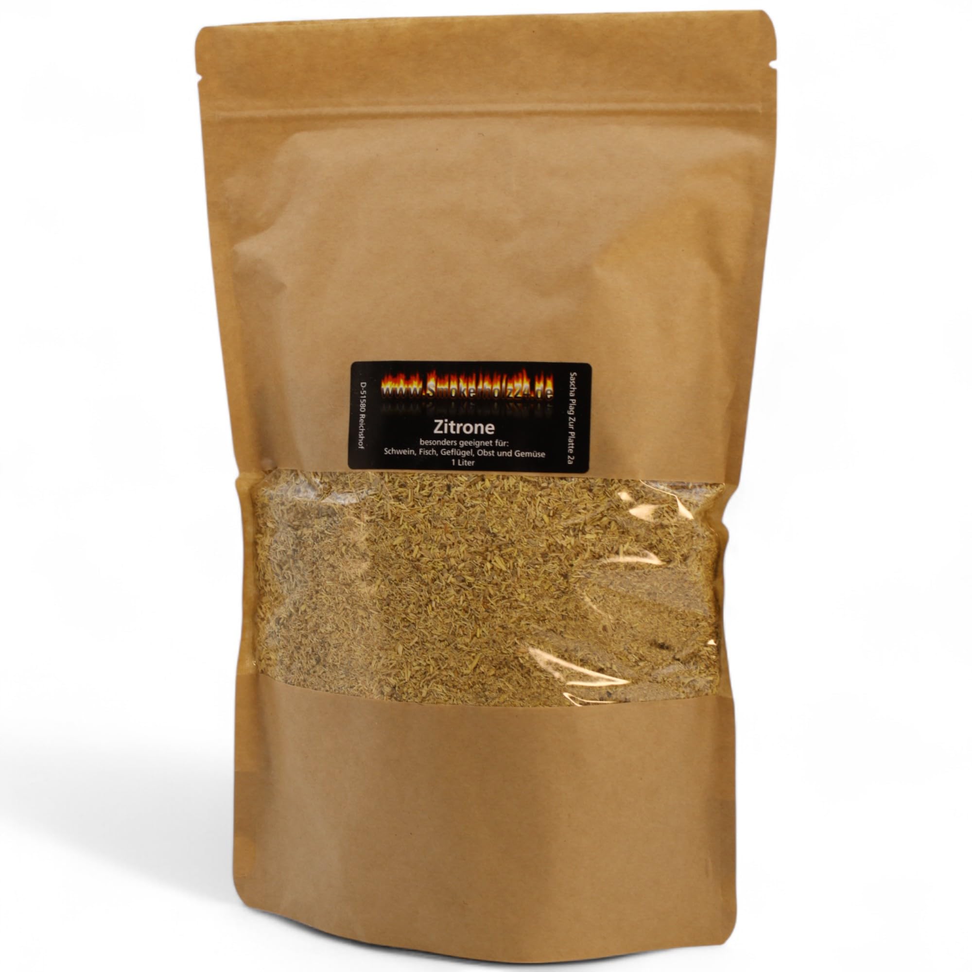 BBQ Smoking Flour 1 Litre Like Beech Hickory Whisky Sherry or Red Wine (Lemon)