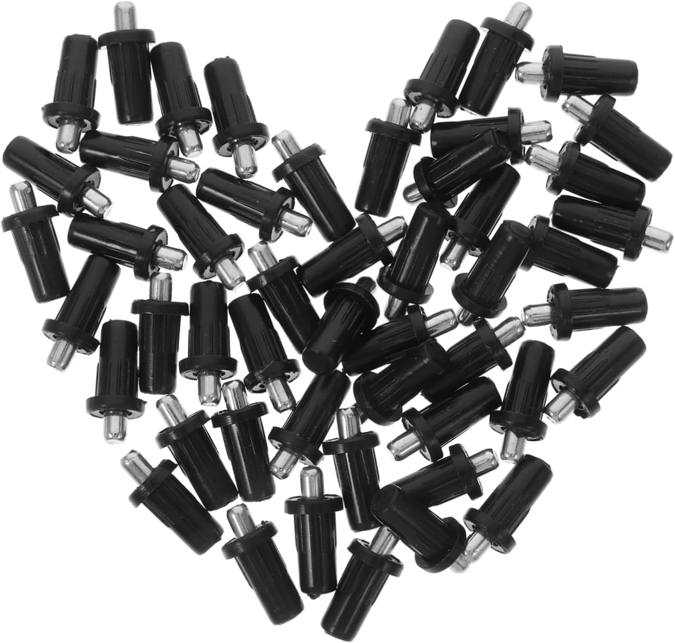 Wardrobe Connecting Screws for Furniture Fixings, 50 Pieces Spring Spacer Pins, Cabinet Hinges, Spring Pins, Removable Spring Latch, Door Hinges