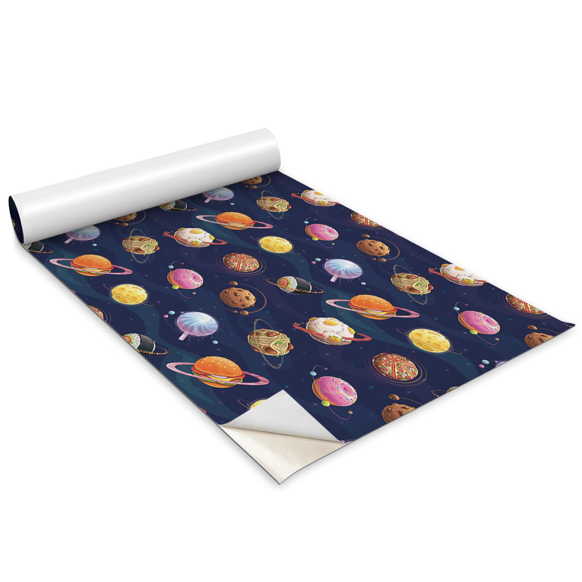 Pegatinas mate para muebles y puertas que cubren imperfecciones con diseño de planetas 100x50