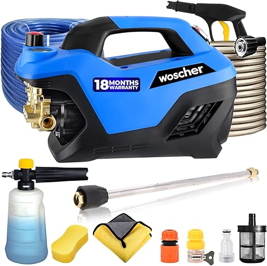 Woscher 969 High Pressure Washer 100% Copper Motor 240 Bars, 2400 Watts,10L/ Min