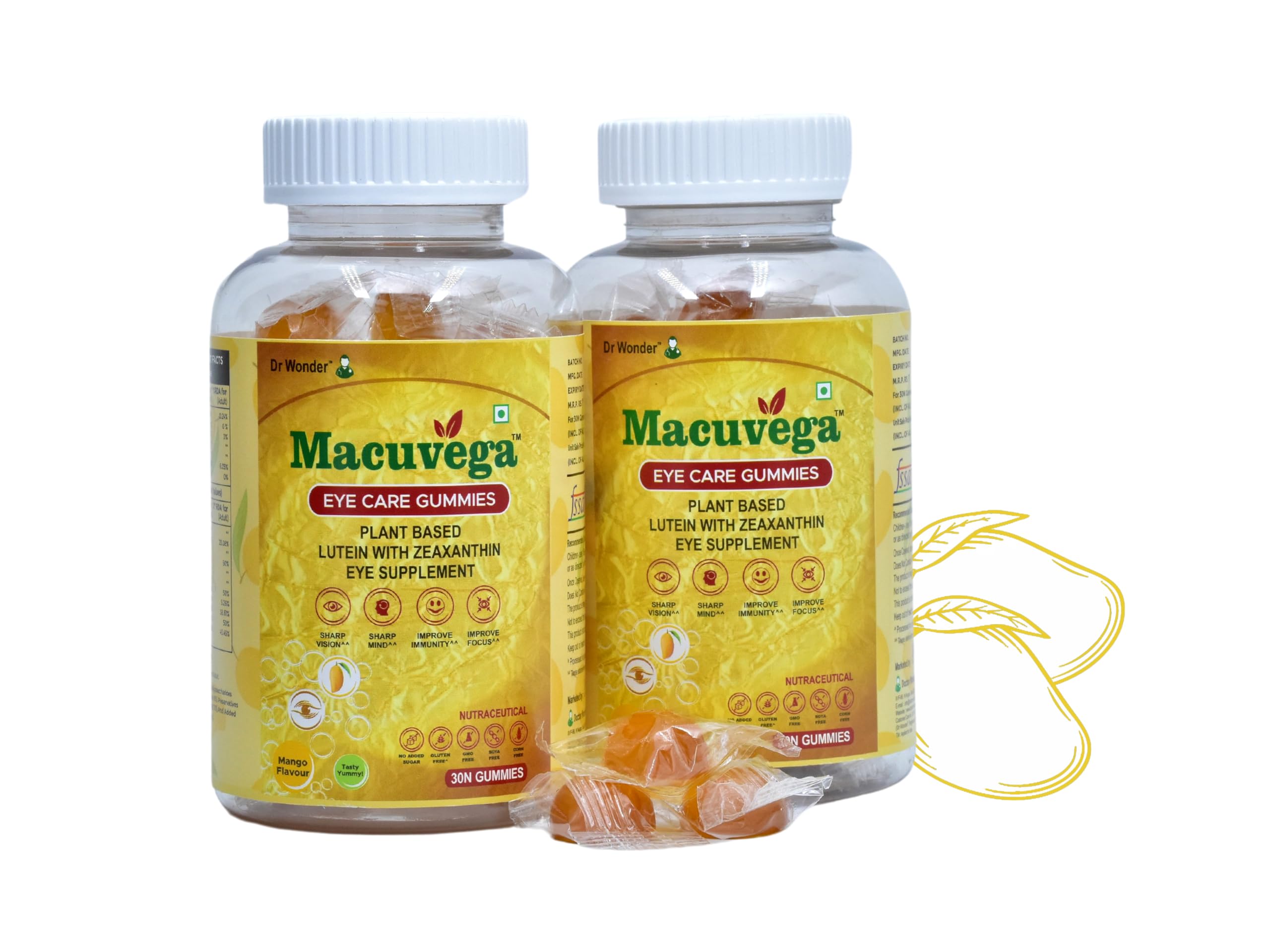Macuvega Dr Wonder Eye Care Gummies AREDS 2 Supplement Lutein With Zeaxanthin, Vitamin C, Vitamin E & Vitamin A (Pack of 2_60 Gummies) (B0BFB6DQKT) Amazon Price History, Amazon Price Tracker