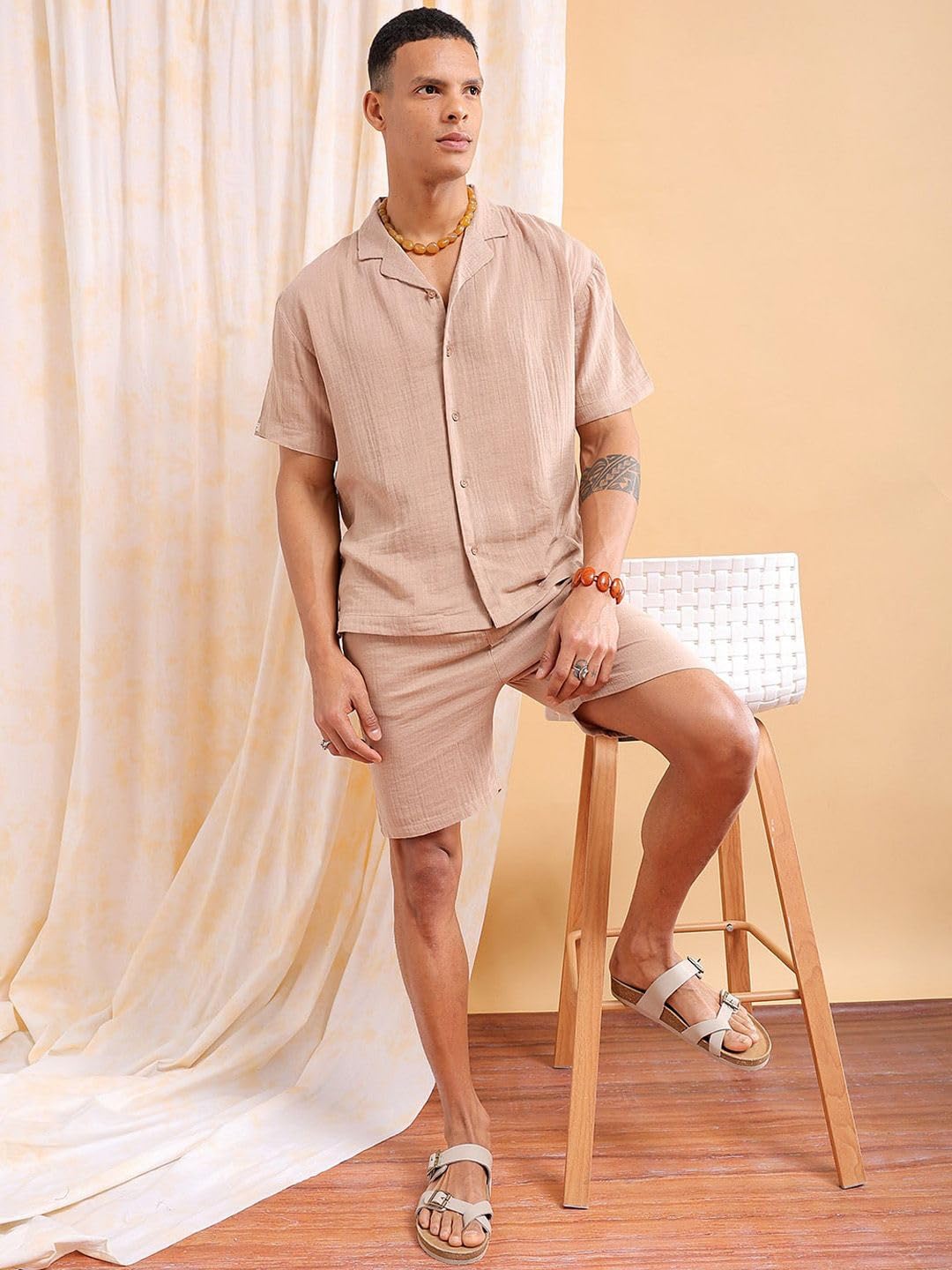 The Indian Garage Co Set da uomo con maglietta e boxer vestibilità regolare